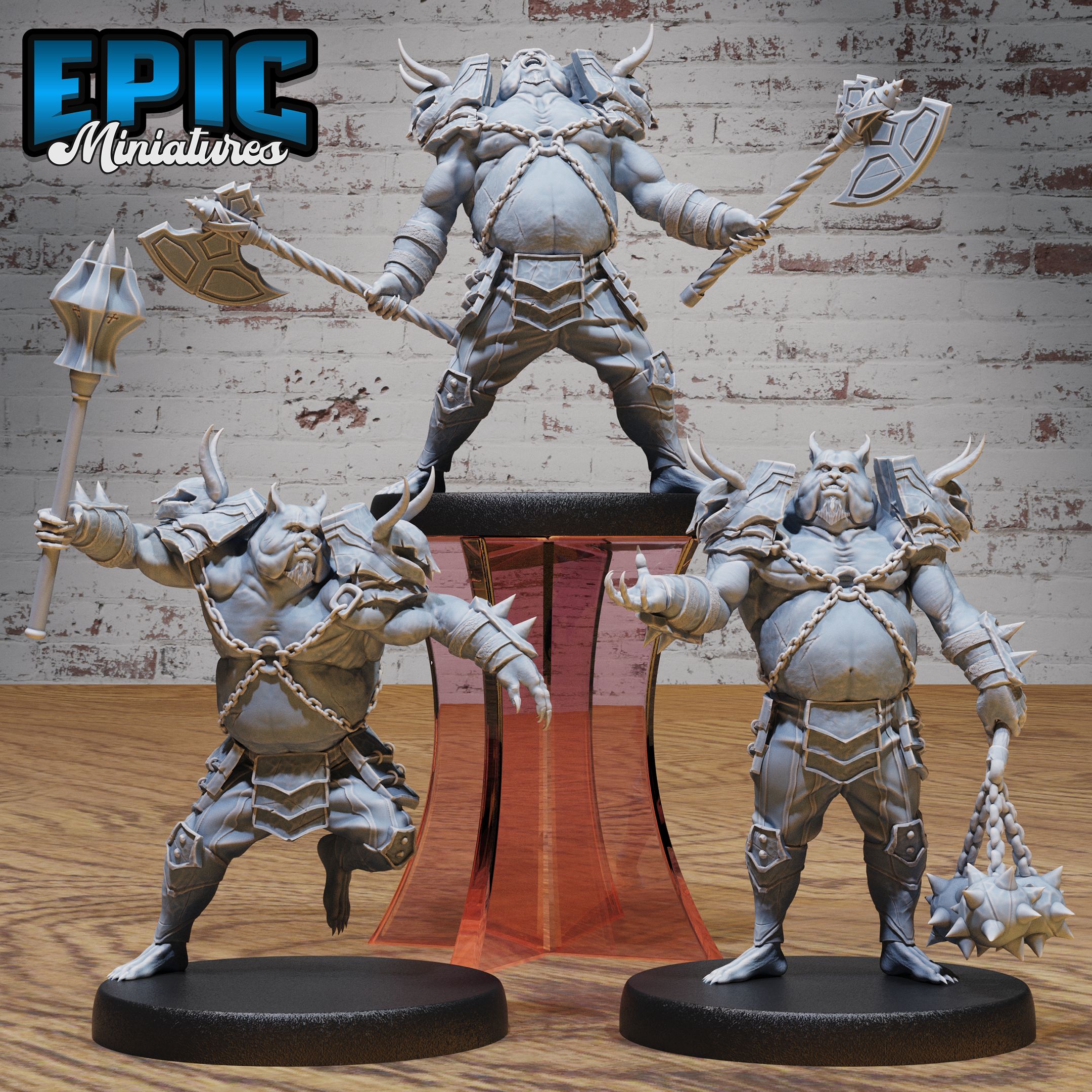 Pig Demon Officer Set / Humanoid Swine Devil Warrior / Demonic Cattle Beast / Diablo Guard / Hell Spawn / Infernal Boar Creature / Abyss Monster / Demon Minion / Dark Flame Handler / Evil Soldier / Lucifer Encounter